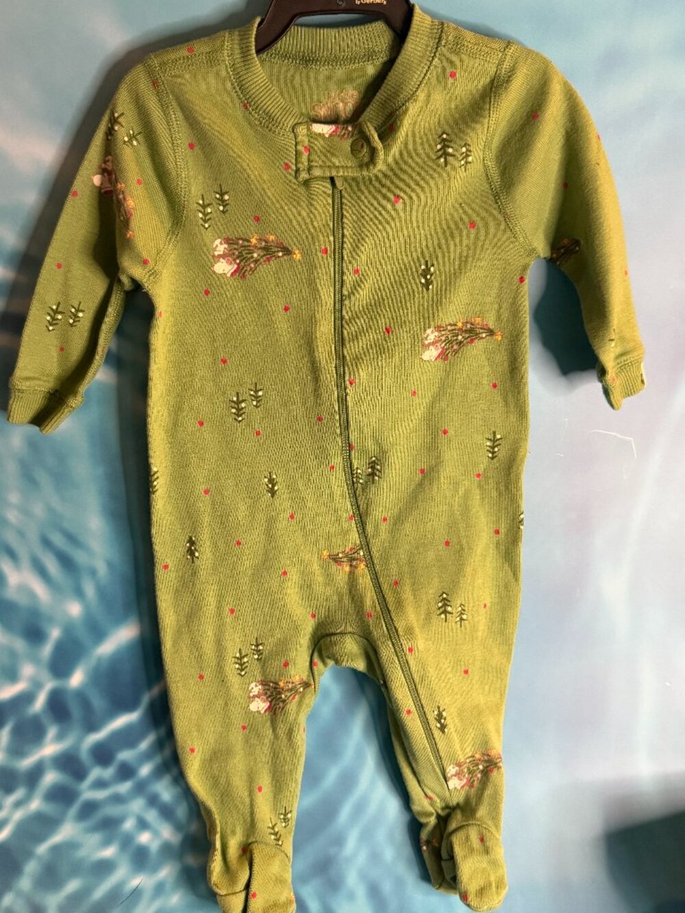 Little Snoopy Christmas Snoopy 3/6 Month Baby Sleeper (004)